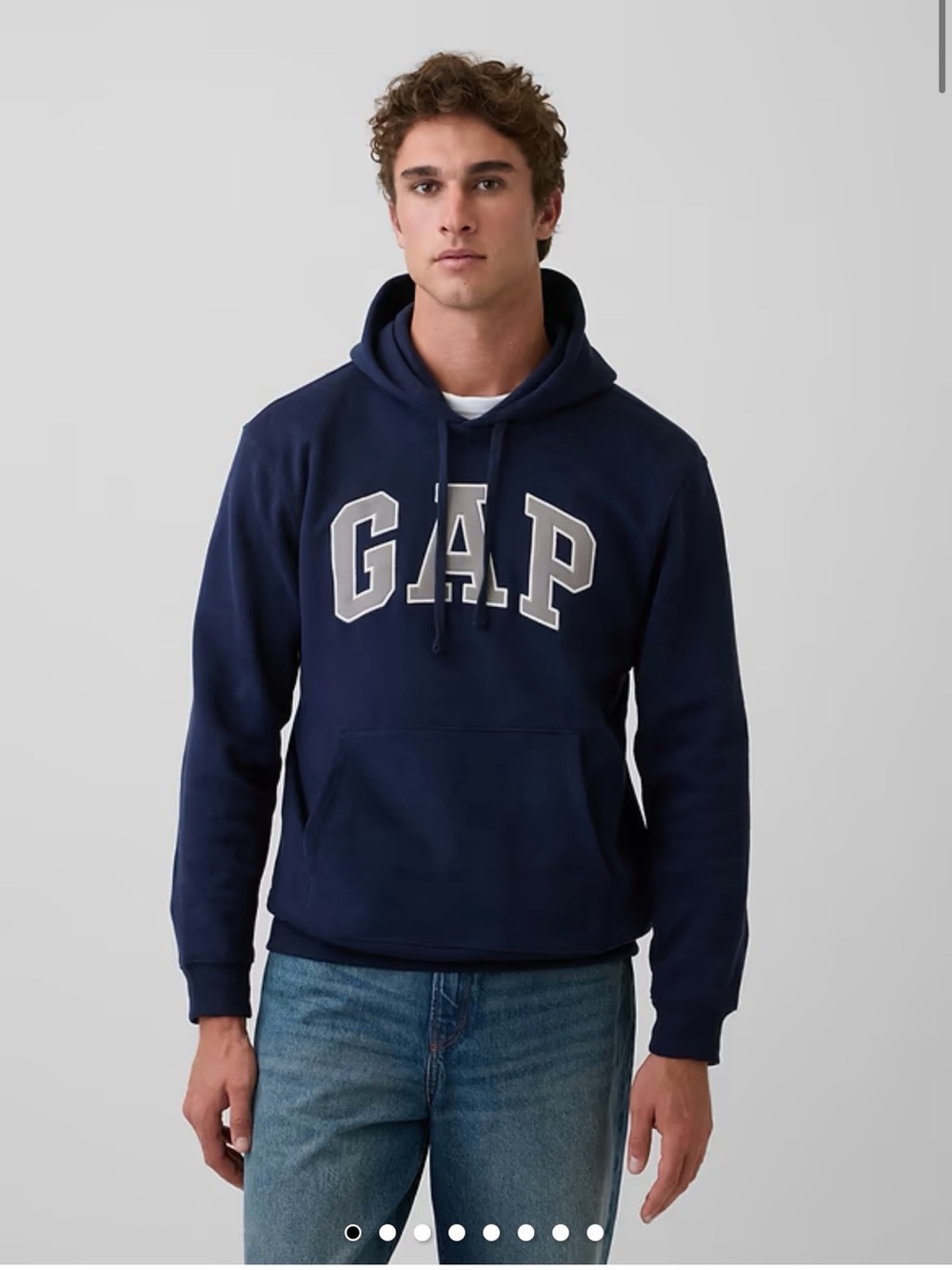 NWT GAP Unisex VintageSoft Arch Logo Hoodie  Tapestry Navy Blue / White Logo XXL
